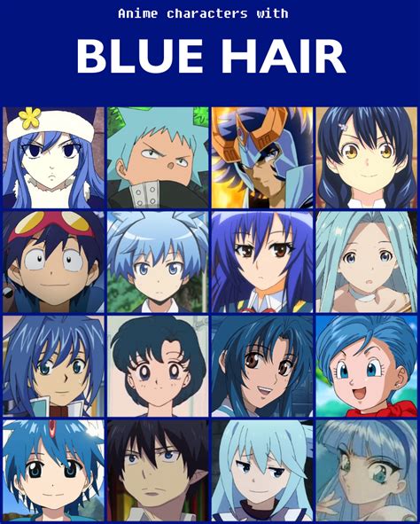 dark blue hair anime characters